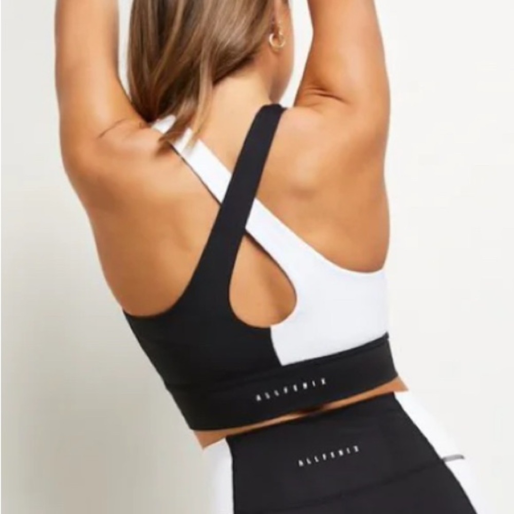 NWT AllFenix Anthropologie Black & White Crisscrossed Gigi Australian Sports Bra